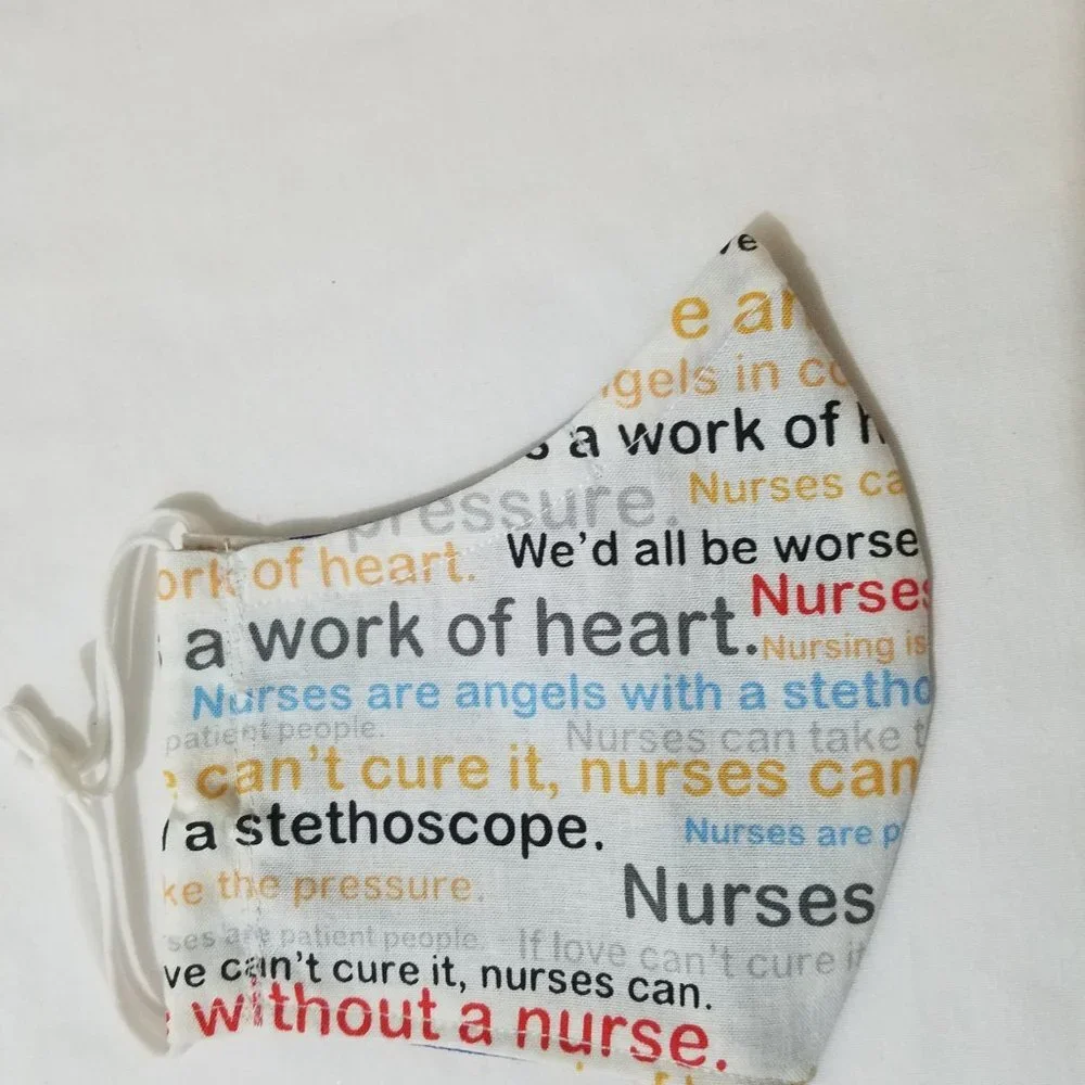 Hand Crafted Nurses Face Mask Cotton Adult or Teens Unisex